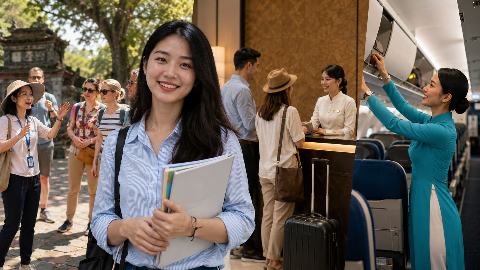 Ngành Ngôn ngữ Anh du lịch, khách sạn, hàng không: Những vị trí năng động, linh hoạt